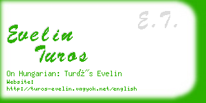 evelin turos business card